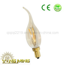 1.5W Ca35 Gold farbige E14 Messing Basis Shop Licht LED Glühlampe